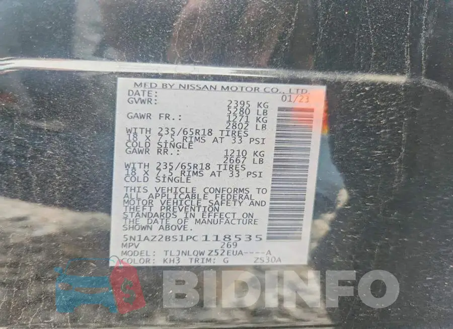 5N1AZ2BS1PC118535 Photo# 12