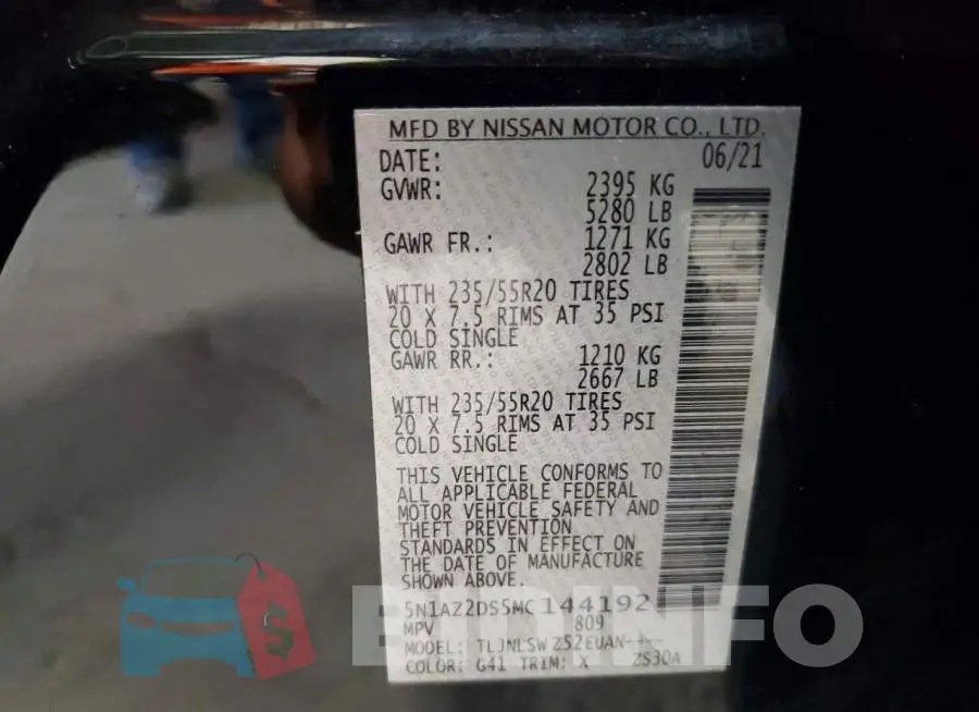 5N1AZ2DS5MC144192 Photo# 13
