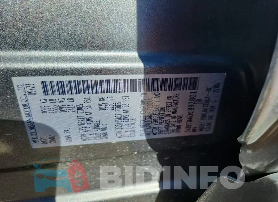 5N1BT3AA2PC892801 Photo# 14