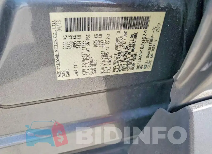 5N1BT3AA9PC820624 Photo# 13