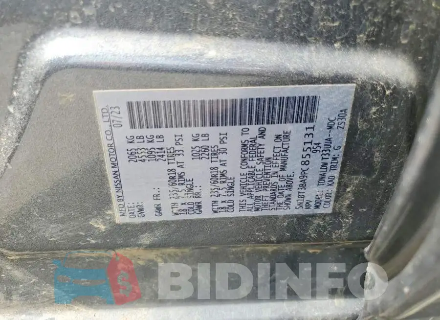 5N1BT3BA9PC855131 Photo# 13