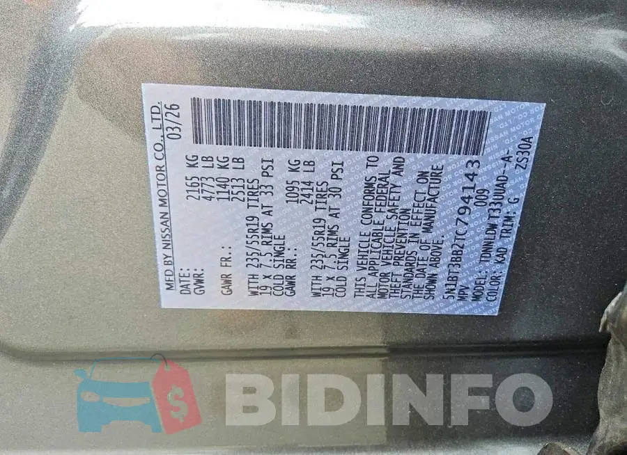 5N1BT3BB2TC794143 Photo# 13