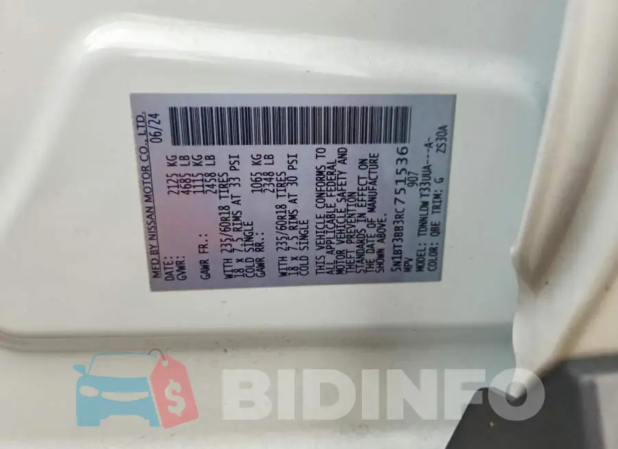 5N1BT3BB3RC751536 Photo# 13