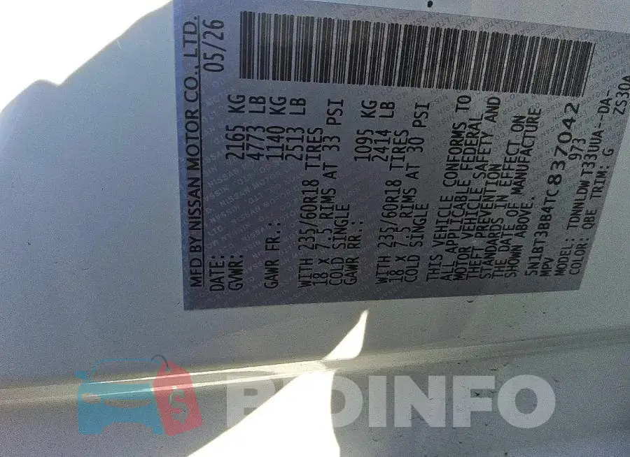 5N1BT3BB4TC837042 Photo# 13