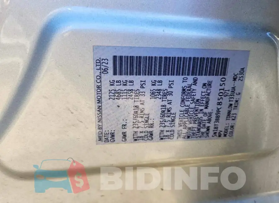 5N1BT3BB9PC850150 Photo# 13
