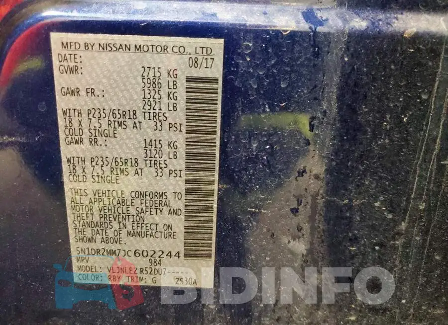 5N1DR2MM7JC602244 Photo# 14