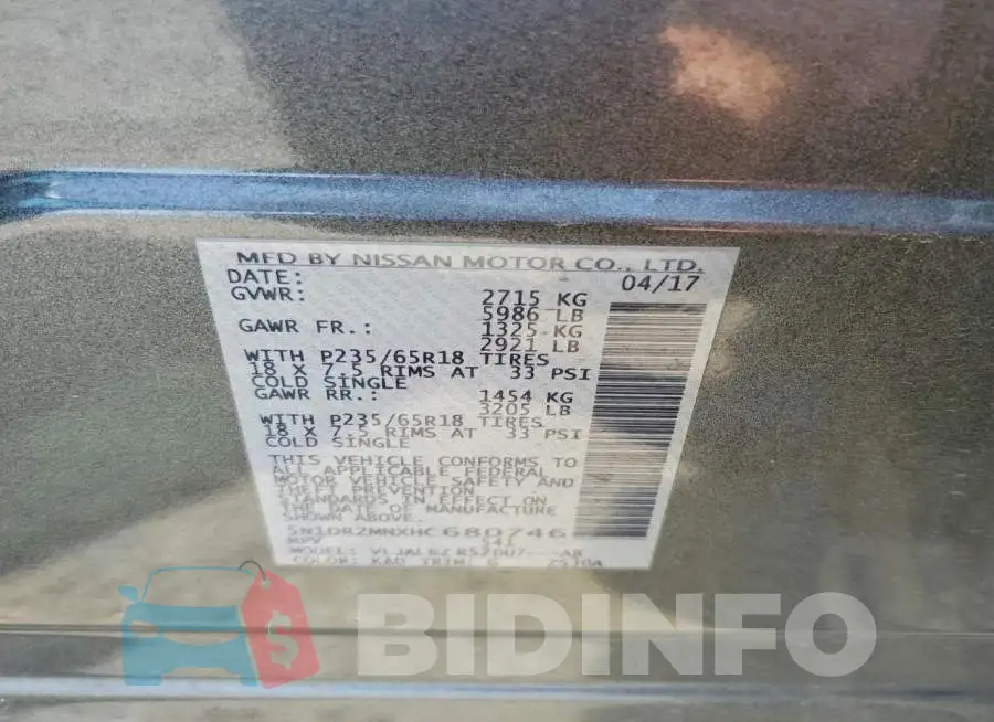 5N1DR2MNXHC680746 Photo# 13