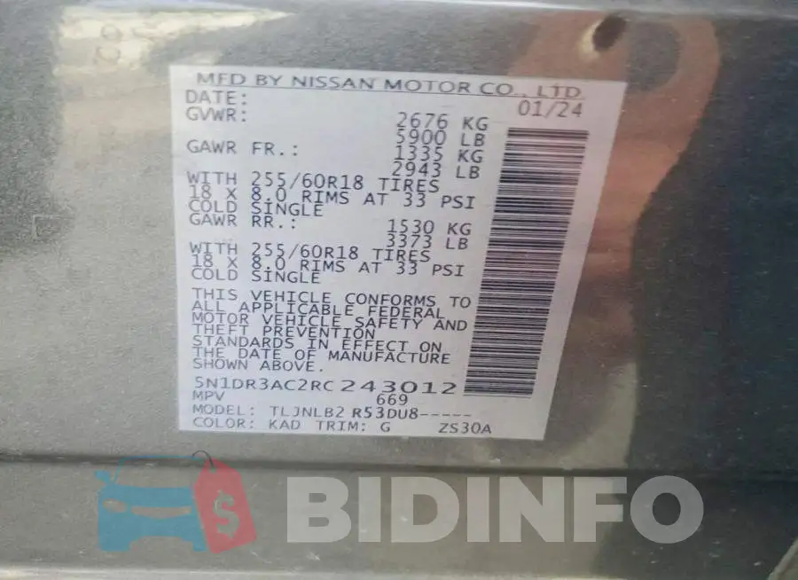 5N1DR3AC2RC243012 Photo# 12