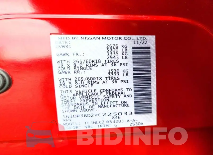 5N1DR3BD2PC225033 Photo# 13