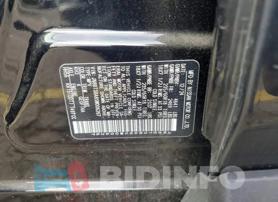 JN8BT3BA8SW006267 Photo# 13