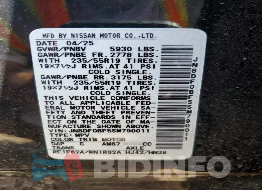 JN8DF0BF5SM790011 Photo# 13