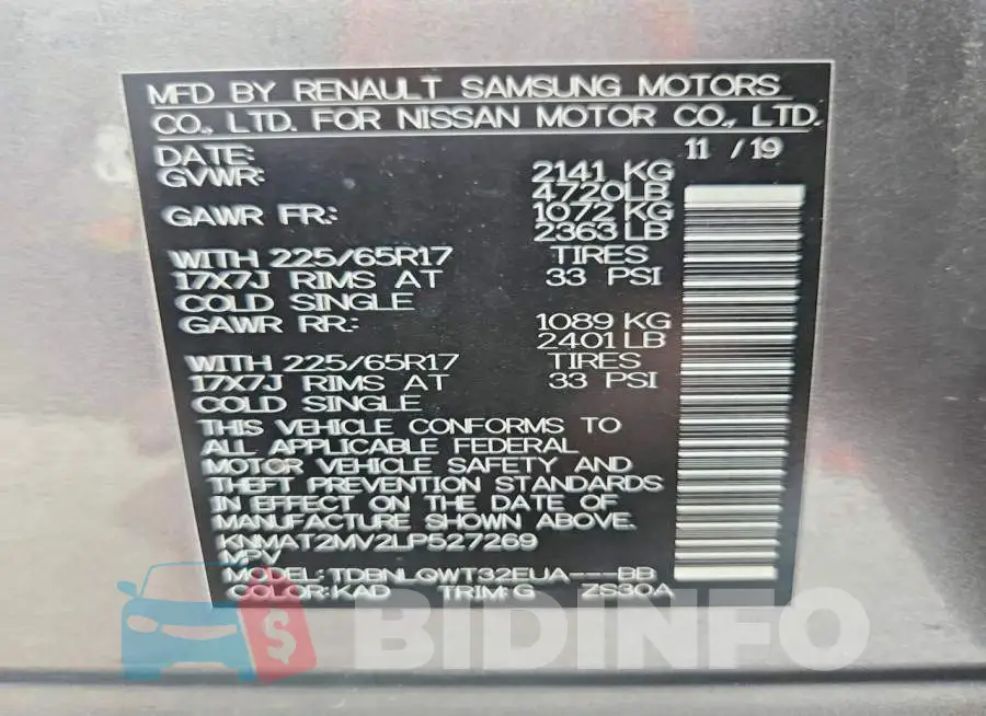 KNMAT2MV2LP527269 Photo# 13