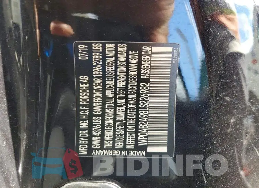 WP0AB2A98LS226982 Photo# 13