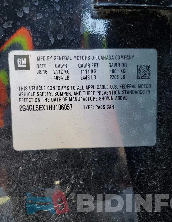 2G4GL5EX1H9106057 Photo# 12