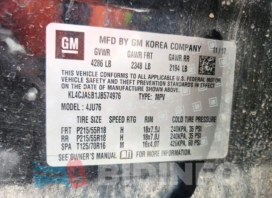 KL4CJASB1JB574976 Photo# 13