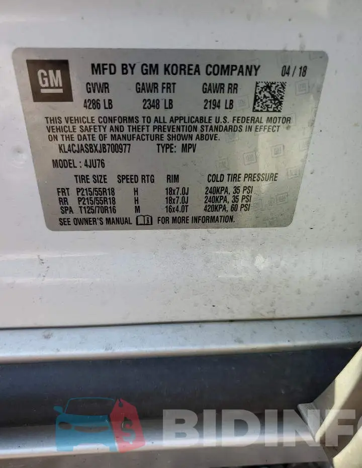 KL4CJASBXJB700977 Photo# 12