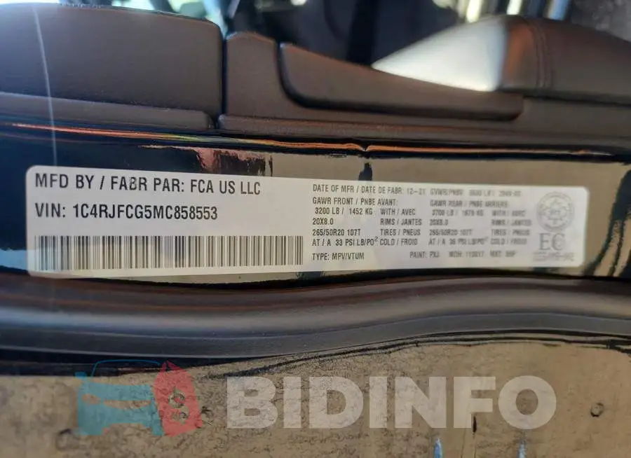 1C4RJFCG5MC858553 Photo# 13
