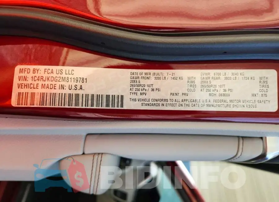 1C4RJKDG2M8119781 Photo# 13
