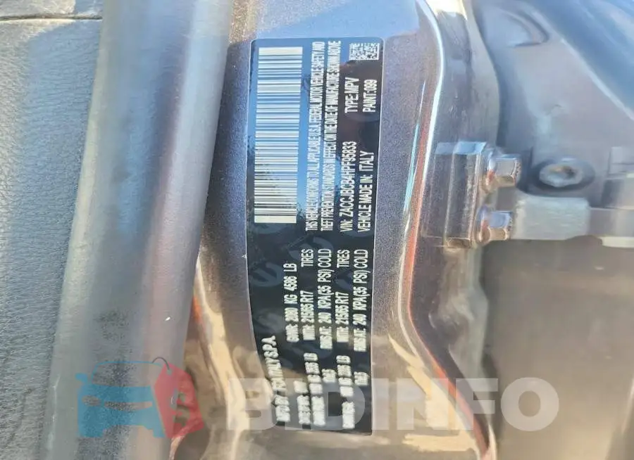 ZACCJBCB4HPF95833 Photo# 14