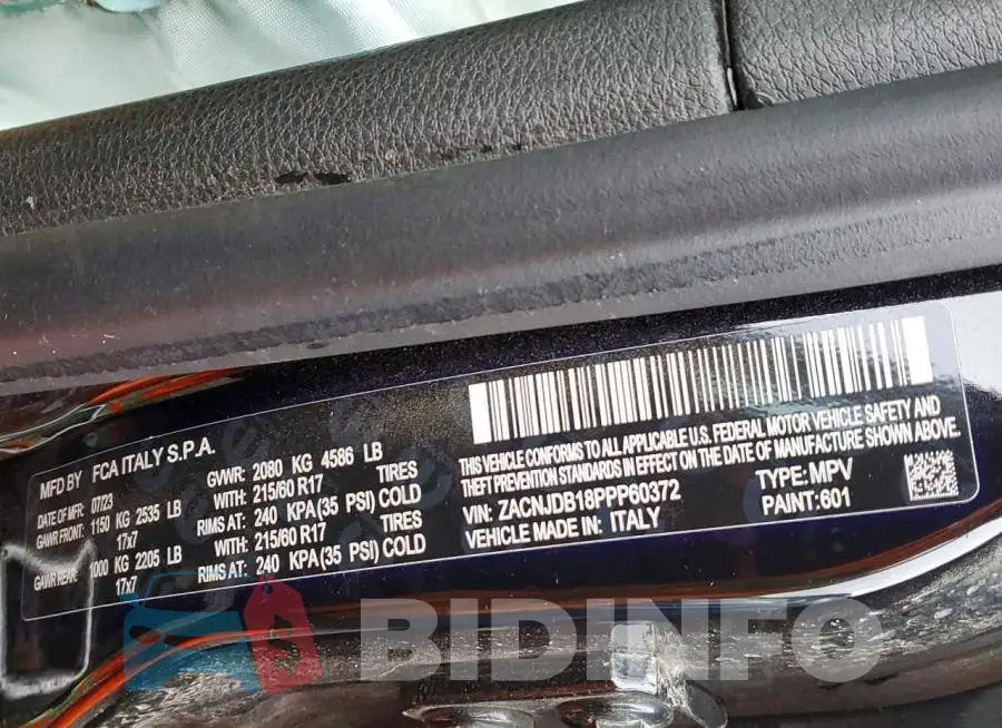ZACNJDB18PPP60372 Photo# 13