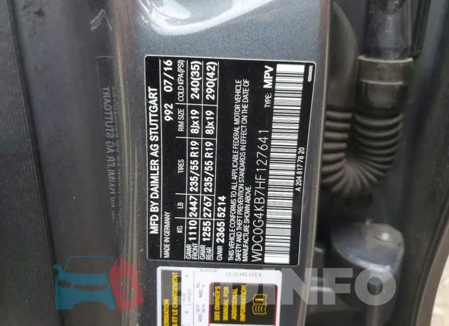 WDC0G4KB7HF127641 Photo# 13