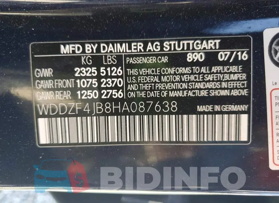 WDDZF4JB8HA087638 Photo# 12