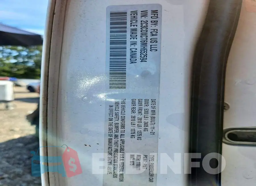 2C3CDXCT6MH652594 Photo# 13