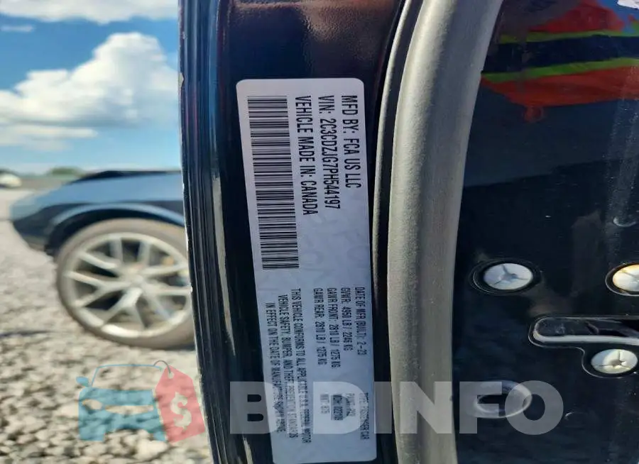 2C3CDZJG7PH544197 Photo# 13