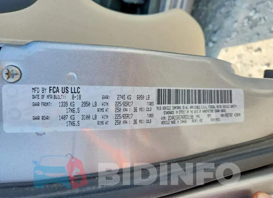 2C4RDGBG7KR531199 Photo# 13