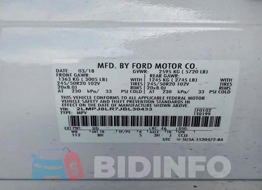 2LMPJ8LR7JBL30433 Photo# 14