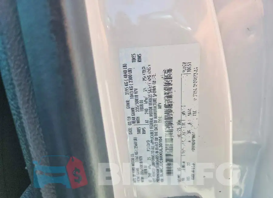 5LMCJ2C9XKUL30104 Photo# 13