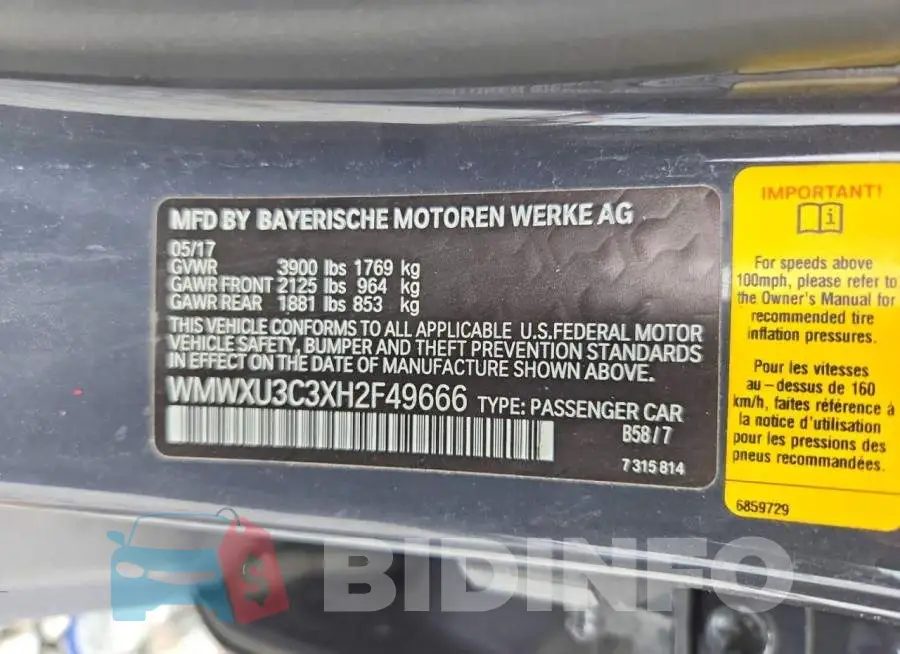 WMWXU3C3XH2F49666 Photo# 13