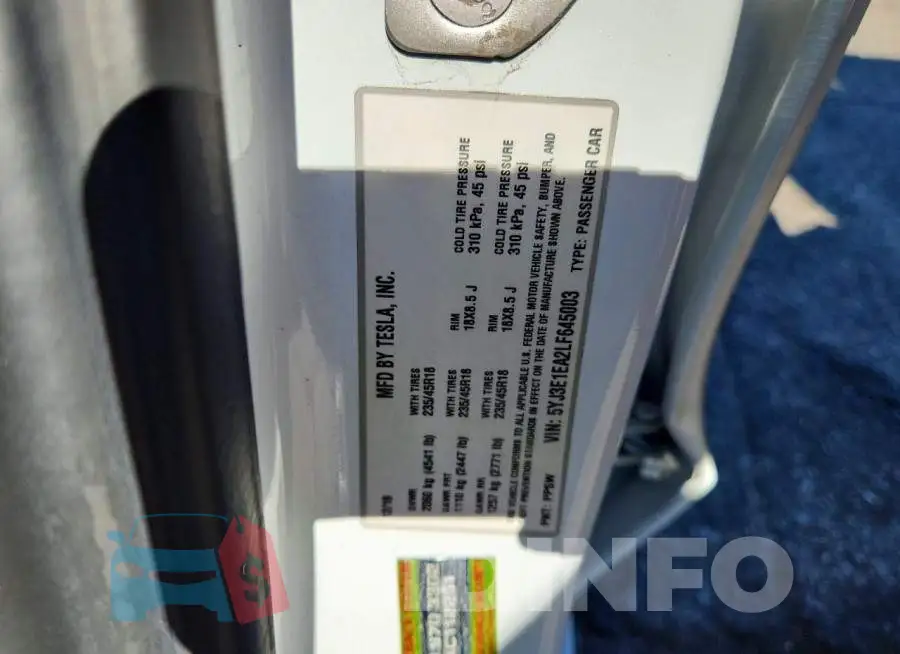 5YJ3E1EA2LF645003 Photo# 13
