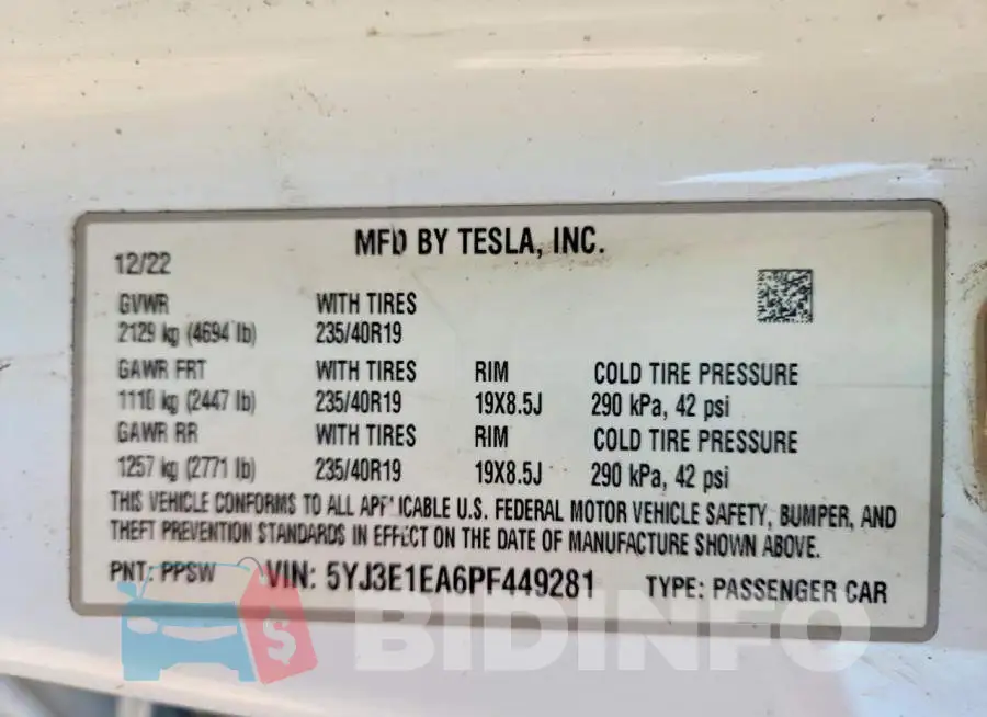 5YJ3E1EA6PF449281 Photo# 13