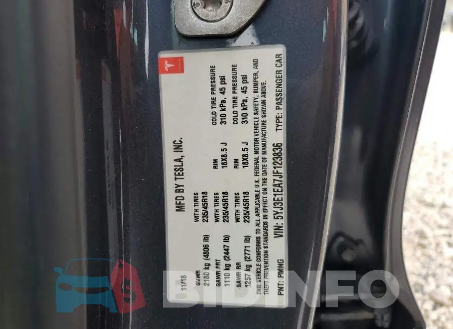 5YJ3E1EA7JF123836 Photo# 12