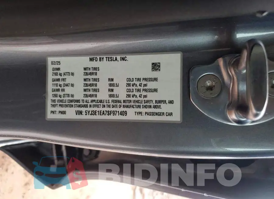 5YJ3E1EA7SF971409 Photo# 12