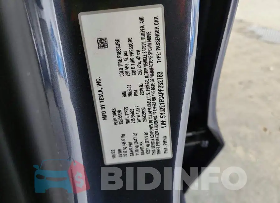 5YJ3E1EC4PF382763 Photo# 12