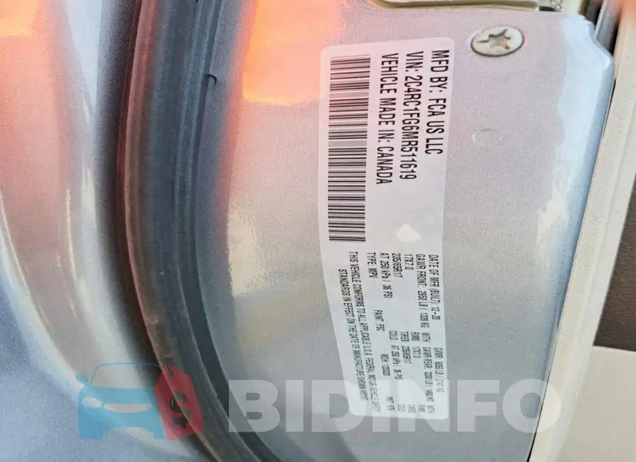 2C4RC1FG6MR511619 Photo# 13