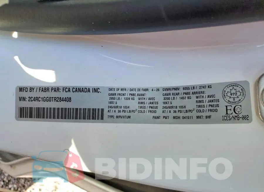 2C4RC1GG0TR284408 Photo# 13