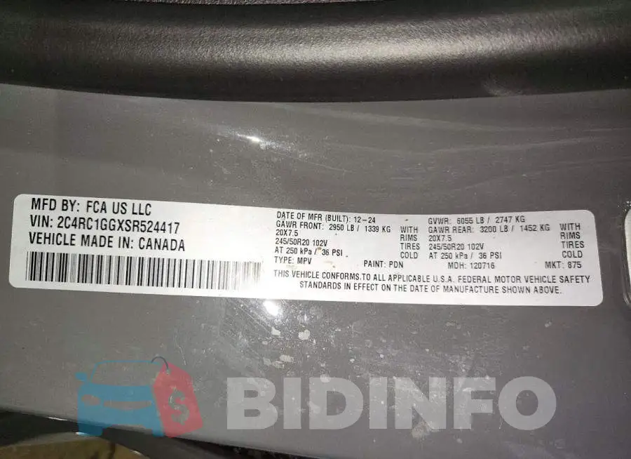 2C4RC1GGXSR524417 Photo# 13