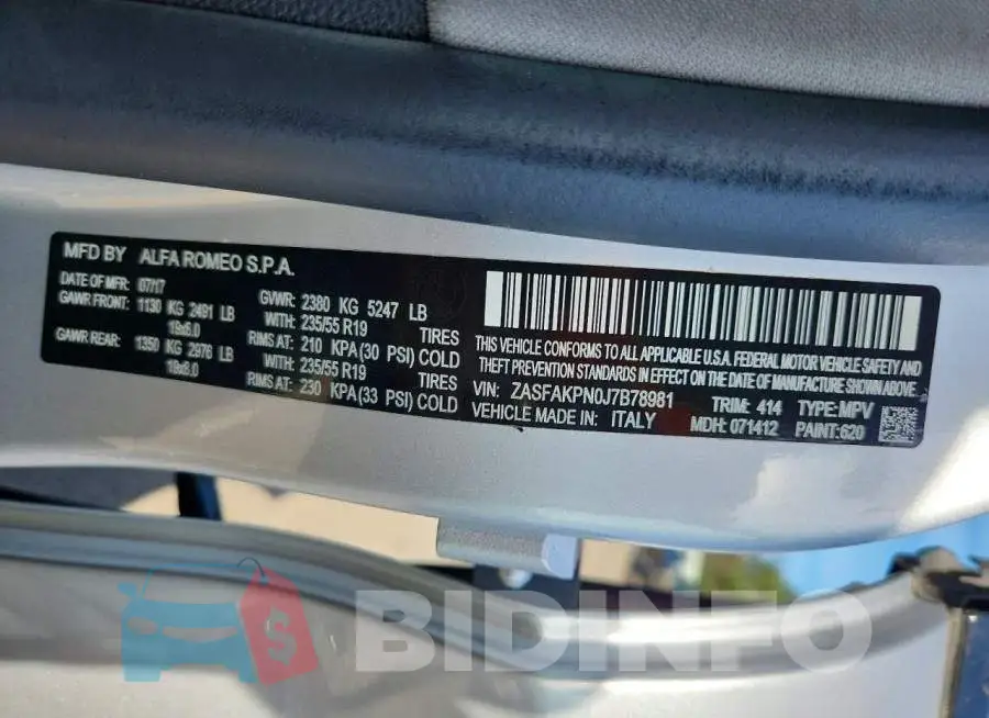 ZASFAKPN0J7B78981 Photo# 13