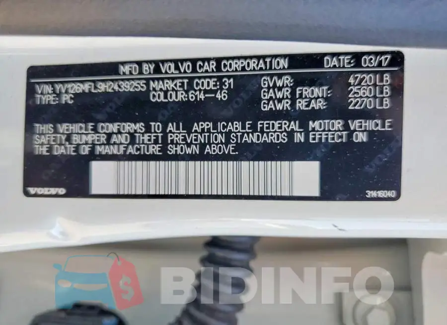 YV126MFL9H2439255 Photo# 12