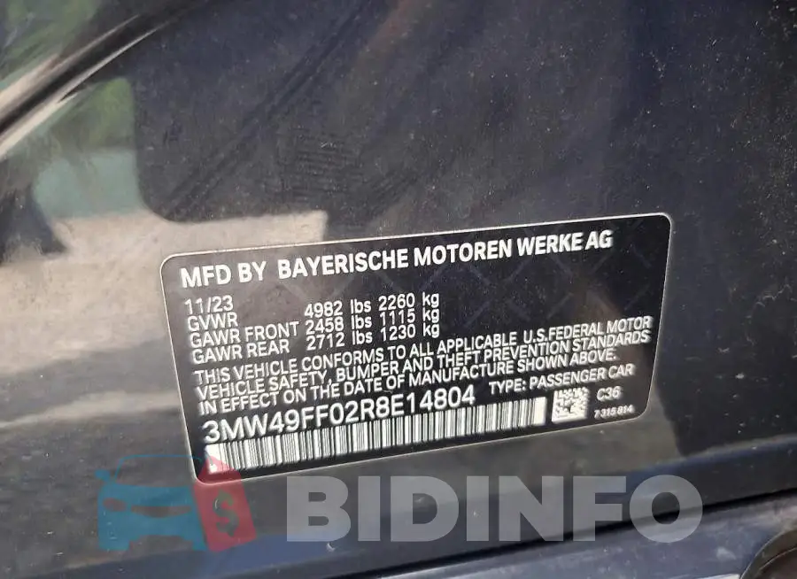 3MW49FF02R8E14804 Photo# 12
