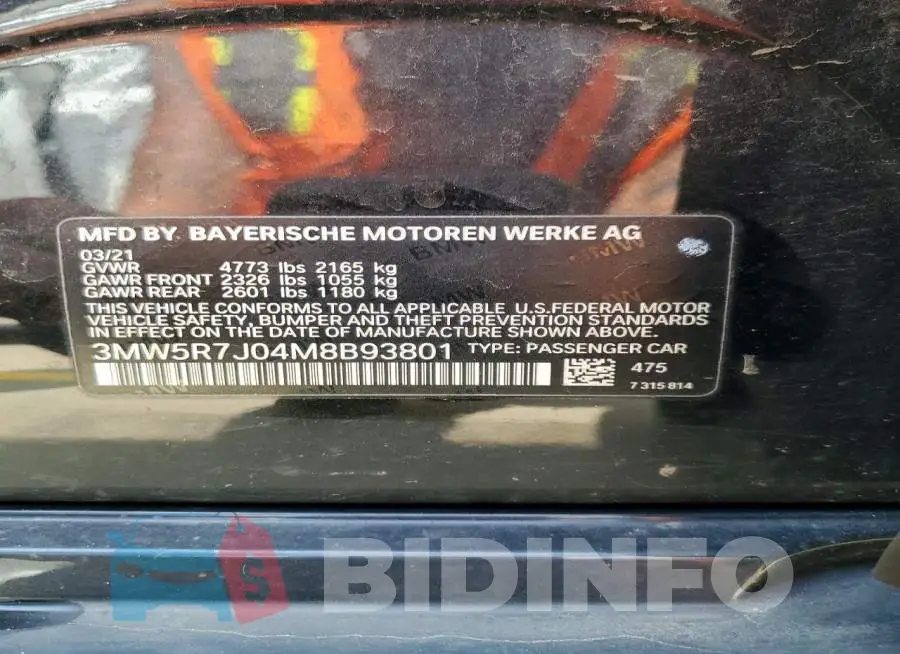 3MW5R7J04M8B93801 Photo# 13