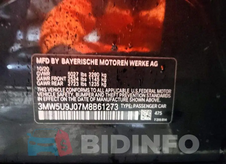 3MW5U9J07M8B61273 Photo# 12