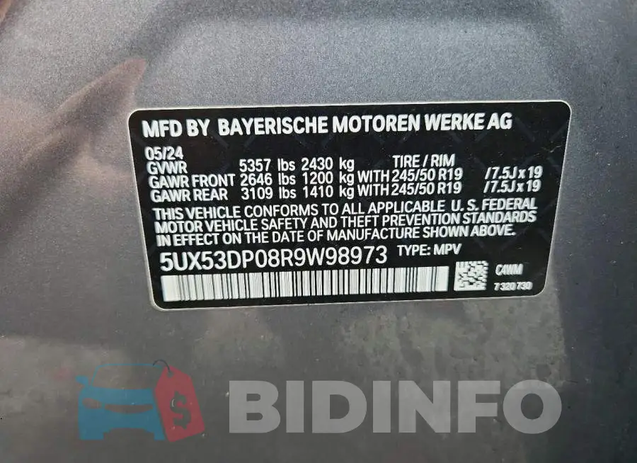 5UX53DP08R9W98973 Photo# 13
