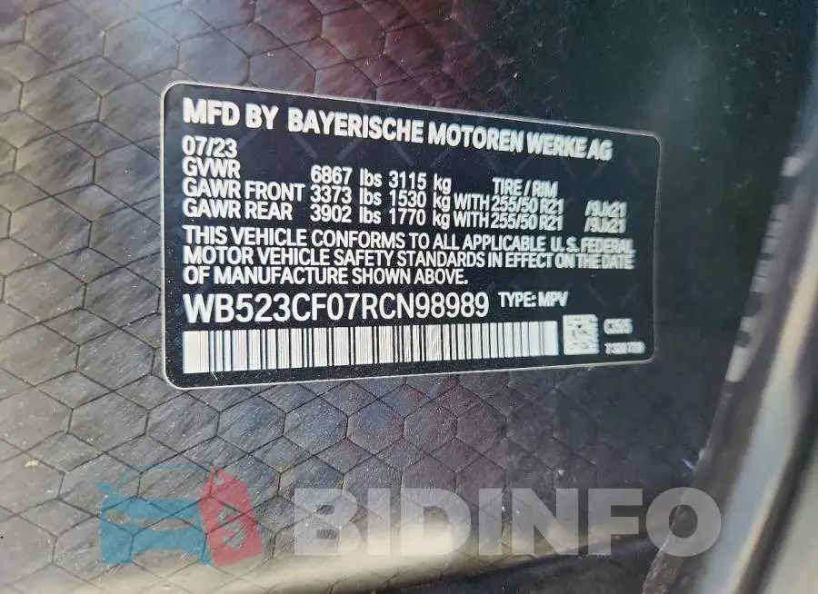 WB523CF07RCN98989 Photo# 14
