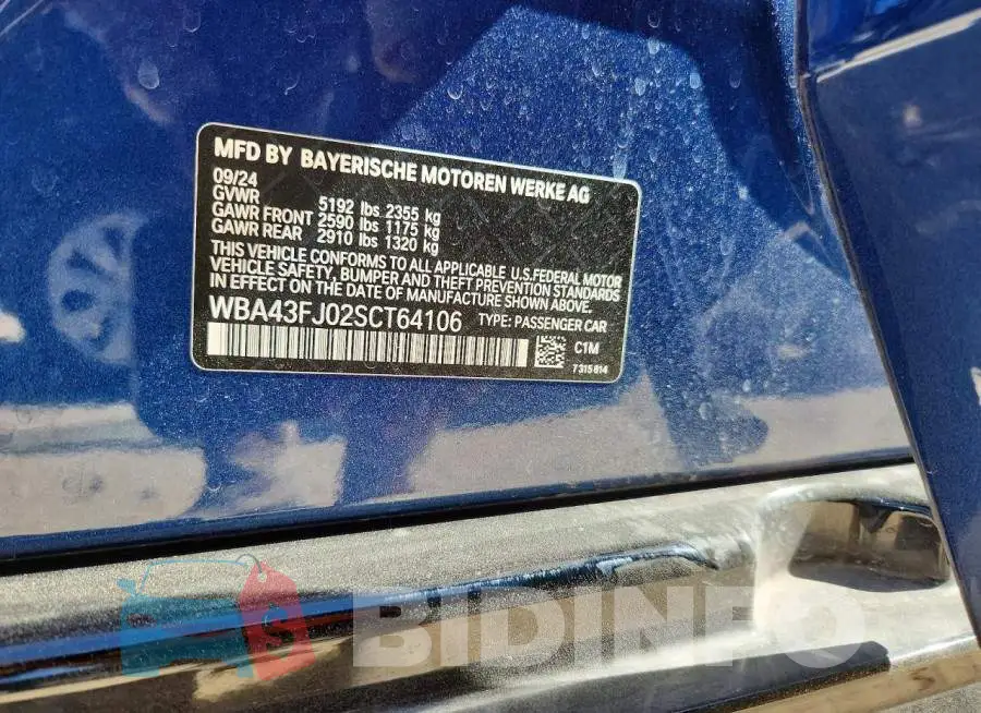 WBA43FJ02SCT64106 Photo# 12