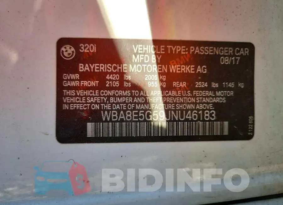 WBA8E5G59JNU46183 Photo# 12