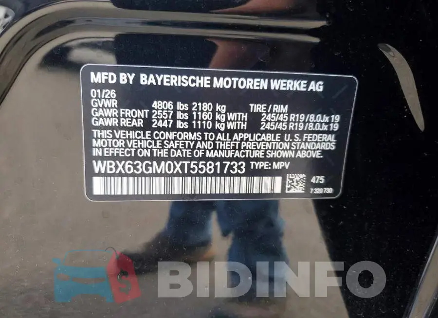WBX63GM0XT5581733 Photo# 12